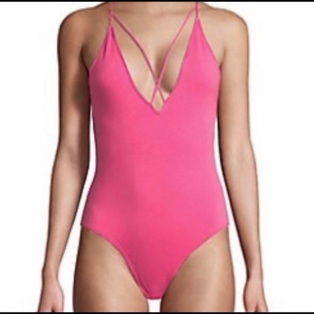Sam Edelman Strappy Plunge Bodysuit - Picture 2 of 5